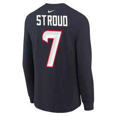 C.J. Stroud Houston Texans Youth Player Name & Number Long Sleeve T-Shirt - Navy T-shirts