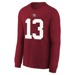 Brock Purdy San Francisco 49ers Youth Player Name & Number Long Sleeve T-Shirt - Scarlet T-shirts