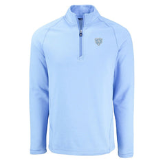 Chicago Bears Cutter & Buck Peshastin Eco Fleece Recycled Raglan Quarter-Zip Top - Powder Blue Tops