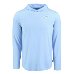 Washington Commanders Men's Cutter & Buck Coastline Epic Comfort Eco Recycled Men's Hooded Shirt - Powder Blue