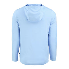 Denver Broncos Men's Cutter & Buck Coastline Epic Comfort Eco Recycled Men's Hooded Shirt - Powder Blue