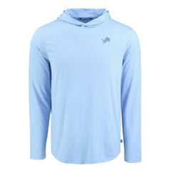 Detroit Lions Men's Cutter & Buck Coastline Epic Comfort Eco Recycled Men's Hooded Shirt - Powder Blue