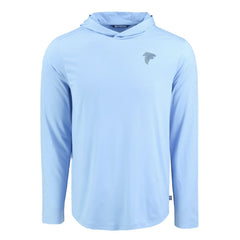 Atlanta Falcons Men's Cutter & Buck Coastline Epic Comfort Eco Recycled Men's Hooded Shirt - Powder Blue