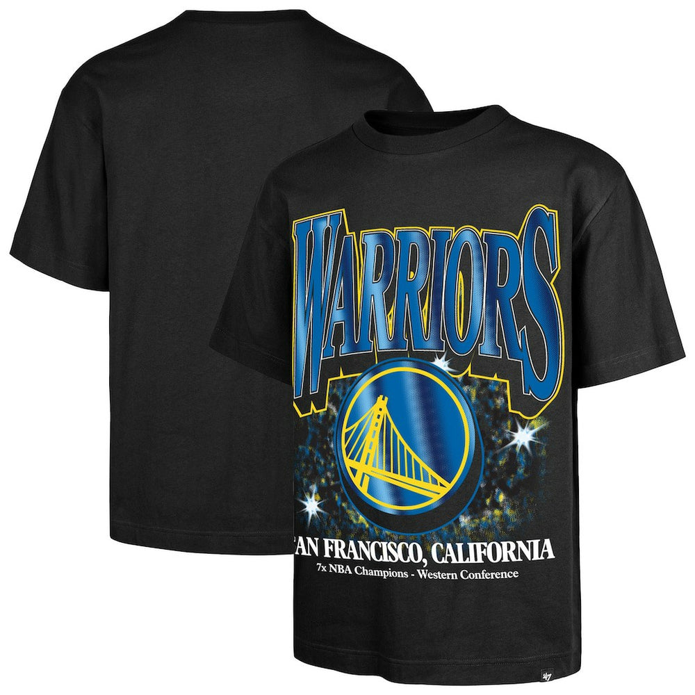 Golden State Warriors '47 Past Champs Collection Flashbulb Foundation T-Shirt Black - 47 brand