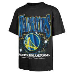 Golden State Warriors '47 Past Champs Collection Flashbulb Foundation T-Shirt Black - 47 brand