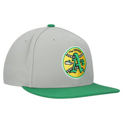 Athletics Mitchell & Ness Cooperstown Collection Basic Flip Snapback Hat - Gray Hats