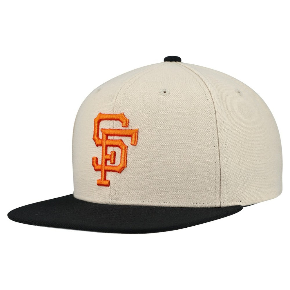 San Francisco Giants Mitchell & Ness Cooperstown Collection Basic Flip Snapback Hat - Cream Hats