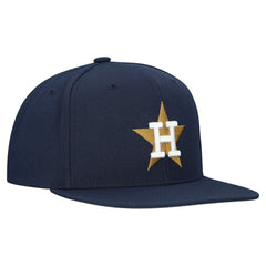 Houston Astros Mitchell & Ness Cooperstown Collection Basic Flip Snapback Hat - Navy Hats