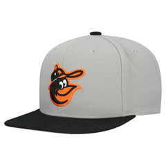 Baltimore Orioles Mitchell & Ness Cooperstown Collection Basic Flip Snapback Hat - Gray Hats