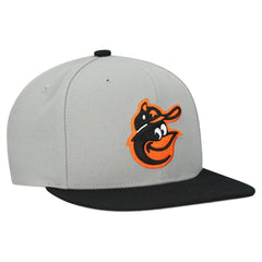 Baltimore Orioles Mitchell & Ness Cooperstown Collection Basic Flip Snapback Hat - Gray Hats