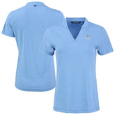 Green Bay Packers Cutter & Buck Women's Forge Heathered Stretch Blade Top - Powder Blue Tops