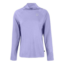 Indianapolis Colts Cutter & Buck Women's Coastline Epic Comfort Eco Recycled Funnel Neck Top - Purple Tops
