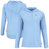 Denver Broncos Cutter & Buck Women's Coastline Epic Comfort Eco Recycled Long Sleeve Hoodie T-Shirt - Powder Blue Hoodies