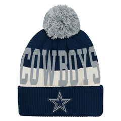 Dallas Cowboys Outerstuff Youth Modern Fan Cuffed Knit Hat with Pom - Navy Hats