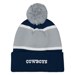 Dallas Cowboys Outerstuff Girls Youth Let's Play Cuffed Knit Hat with Pom - Navy Hats