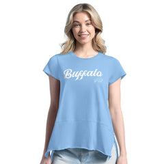Buffalo Bills Margaritaville Women's Gametime Is Paradise T-Shirt - Blue T-shirts