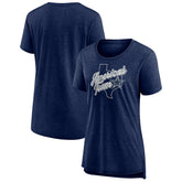 Dallas Cowboys Women's First Down Distressed Tri-Blend T-Shirt - Navy T-shirts
