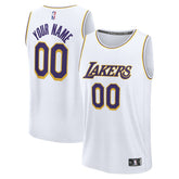 Los Angeles Lakers Youth Fast Break Custom Replica Jersey White Association Edition - Fanatics