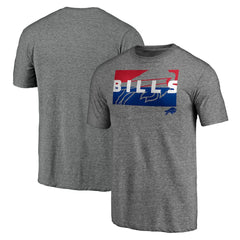 Buffalo Bills Square Off Tri-Blend T-Shirt - Heather Gray T-shirts