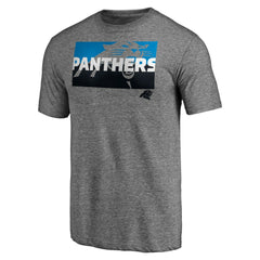 Carolina Panthers Square Off Tri-Blend T-Shirt - Heather Gray T-shirts