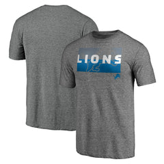 Detroit Lions Square Off Tri-Blend T-Shirt - Heather Gray T-shirts