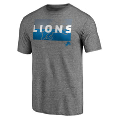 Detroit Lions Square Off Tri-Blend T-Shirt - Heather Gray T-shirts