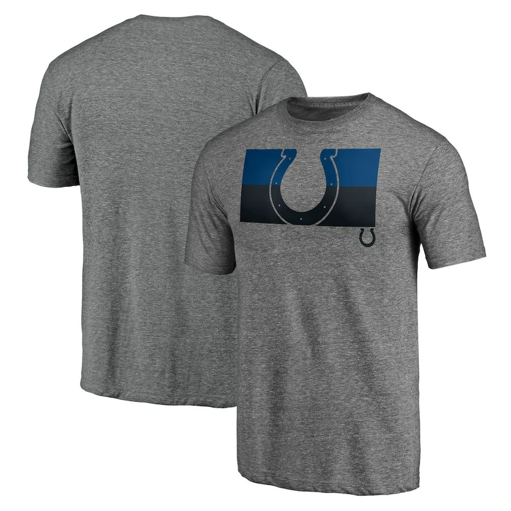 Indianapolis Colts Square Off Tri-Blend T-Shirt - Heather Gray T-shirts