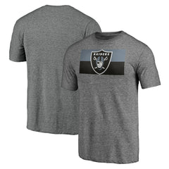 Las Vegas Raiders Square Off Tri-Blend T-Shirt - Heather Gray T-shirts
