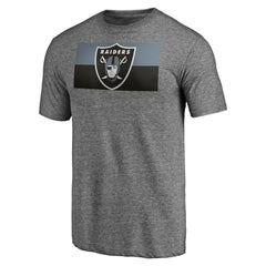Las Vegas Raiders Square Off Tri-Blend T-Shirt - Heather Gray T-shirts