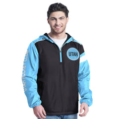 Utah Hockey Club G-III Sports by Carl Banks Lateral Half-Zip Hoodie Jacket - Light Blue/Black | US 202575830