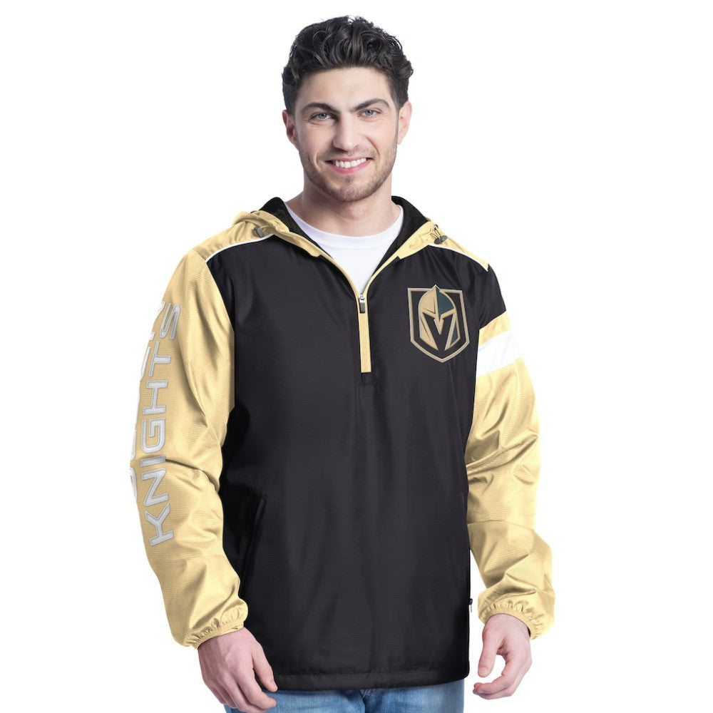 Vegas Golden Knights G-III Sports by Carl Banks Lateral Half-Zip Hoodie Jacket - Black/Gold | US 202575846