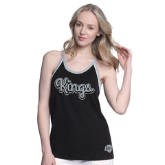 Los Angeles Kings G-III 4Her by Carl Banks Women's Curveball Racerback Scoop Neck Slub Tank Top - Black | US 202575925