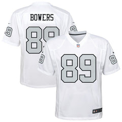 Brock Bowers Las Vegas Raiders Youth Alternate Game Jersey - White Jerseys