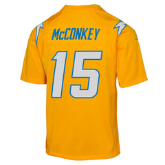 Ladd McConkey Los Angeles Chargers Youth Alternate Charger Power Game Player Jersey - Gold Jerseys