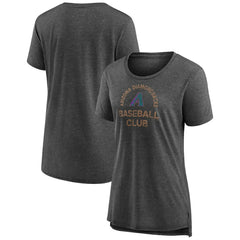 Arizona Diamondbacks Women's Selected First Tri-Blend T-Shirt - Gray T-shirts