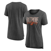 Baltimore Orioles Women's Toppler Tri-Blend T-Shirt - Gray T-shirts