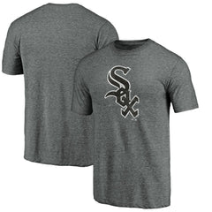Chicago White Sox Weathered Official Logo Tri-Blend T-Shirt - Heather Gray T-shirts