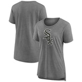 Chicago White Sox Women's Weathered Official Logo Tri-Blend T-Shirt - Gray T-shirts