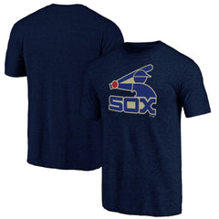Chicago White Sox Cooperstown Official Logo Tri-Blend T-Shirt - Navy T-shirts