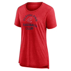 Cleveland Guardians Women's Selected First Tri-Blend T-Shirt - Red T-shirts