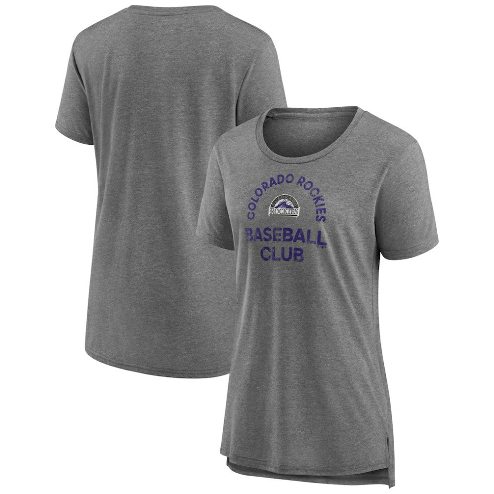 Colorado Rockies Women's Selected First Tri-Blend T-Shirt - Gray T-shirts