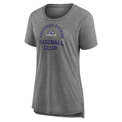 Colorado Rockies Women's Selected First Tri-Blend T-Shirt - Gray T-shirts