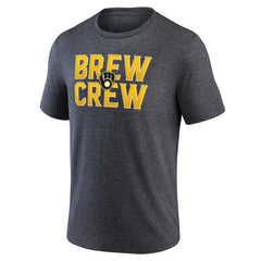 Milwaukee Brewers Brew Crew Fancy Tri-Blend T-Shirt - Charcoal T-shirts