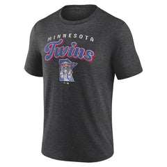 Minnesota Twins Wonderment Tri-Blend T-Shirt - Charcoal T-shirts