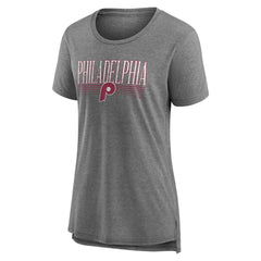 Philadelphia Phillies Women's Toppler Tri-Blend T-Shirt - Gray T-shirts