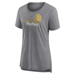 San Diego Padres Women's Practice Time Tri-Blend T-Shirt - Gray T-shirts