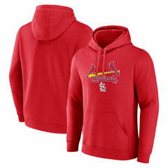 St. Louis Cardinals Team Lockup Pullover Hoodie - Red Hoodies