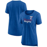 Texas Rangers Women's Practice Time Tri-Blend T-Shirt - Royal T-shirts
