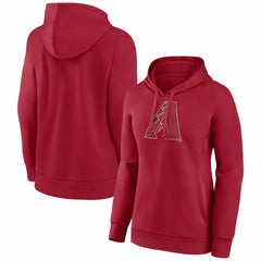 Arizona Diamondbacks Women's Distressed Team Pullover Hoodie - Red Hoodies