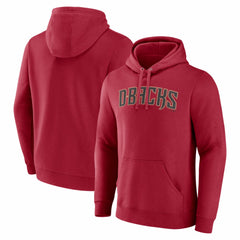 Arizona Diamondbacks Official Wordmark Pullover Hoodie - Red Hoodies